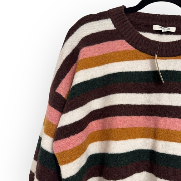 (SOLD) MADEWELL NWT Payton Coziest Yarn Striped Sweater, Size Large - Picture 6 of 14